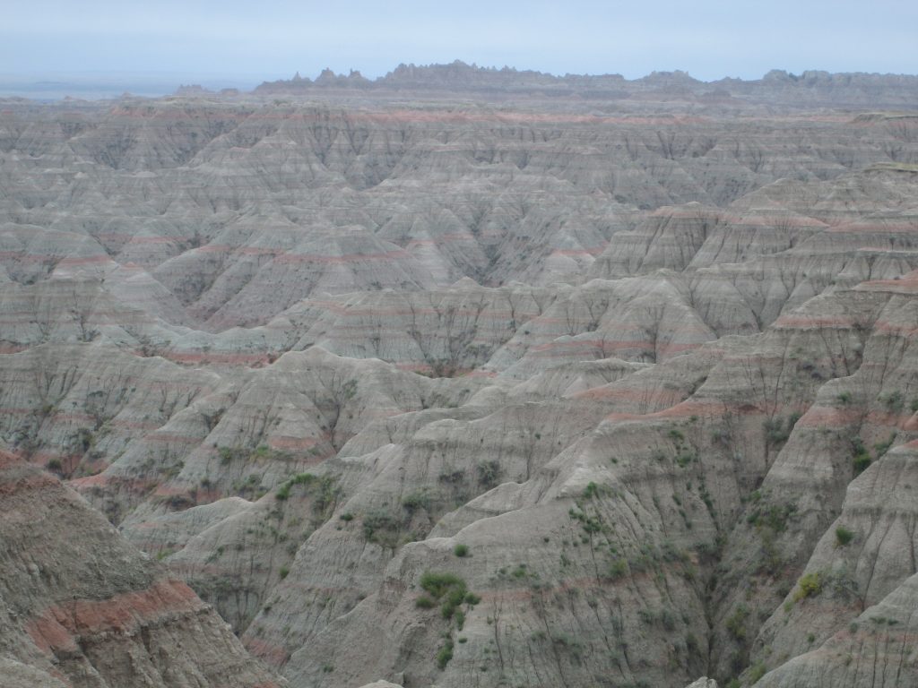 View of unending badlands formations from South Dakota's Badlands National Park. This photo illustrates this barren and hopeless time in the author's life due to an insurmountable professional workload.