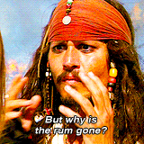 GIF of Jack Sparrow asking "But Why Is The Rum Gone?", illustrating overspending withdrawals at the end of the month when rationing spending with the envelope system.