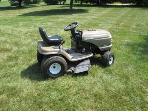 Our Craftsman LTX1000 lawn tractor.